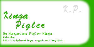 kinga pigler business card